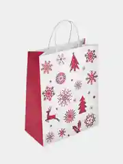 Пакет подарочный новогодний ЗОЛОТАЯ СКАЗКА Kraft Winter Set, 26x13x32 см, 1 штука