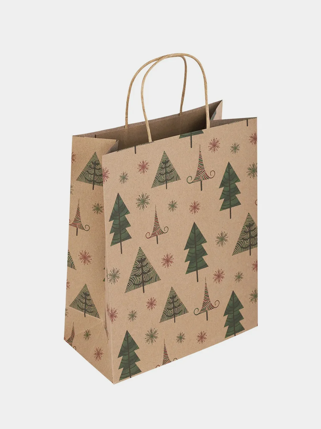 Пакет подарочный новогодний ЗОЛОТАЯ СКАЗКА Kraft Winter Set, 26x13x32 см, 1 штука