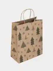 Пакет подарочный новогодний ЗОЛОТАЯ СКАЗКА Kraft Winter Set, 26x13x32 см, 1 штука