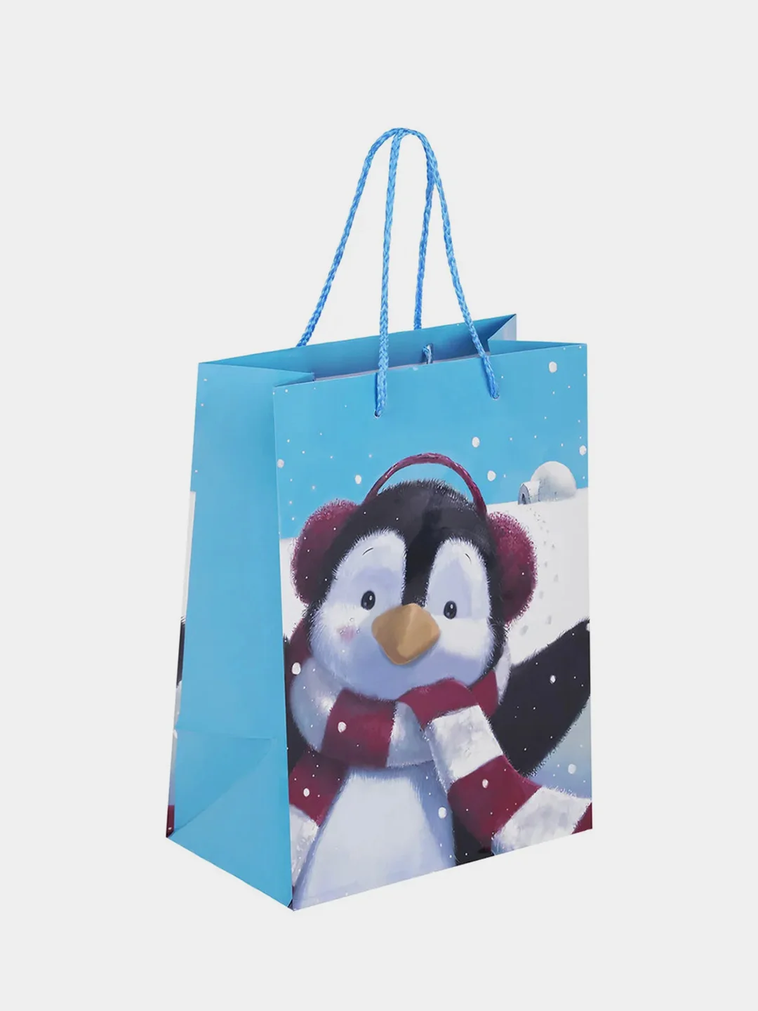 Пакет подарочный новогодний ЗОЛОТАЯ СКАЗКА Christmas Animals, 18х10х23 см, 1 штука