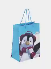 Пакет подарочный новогодний ЗОЛОТАЯ СКАЗКА Christmas Animals, 18х10х23 см, 1 штука