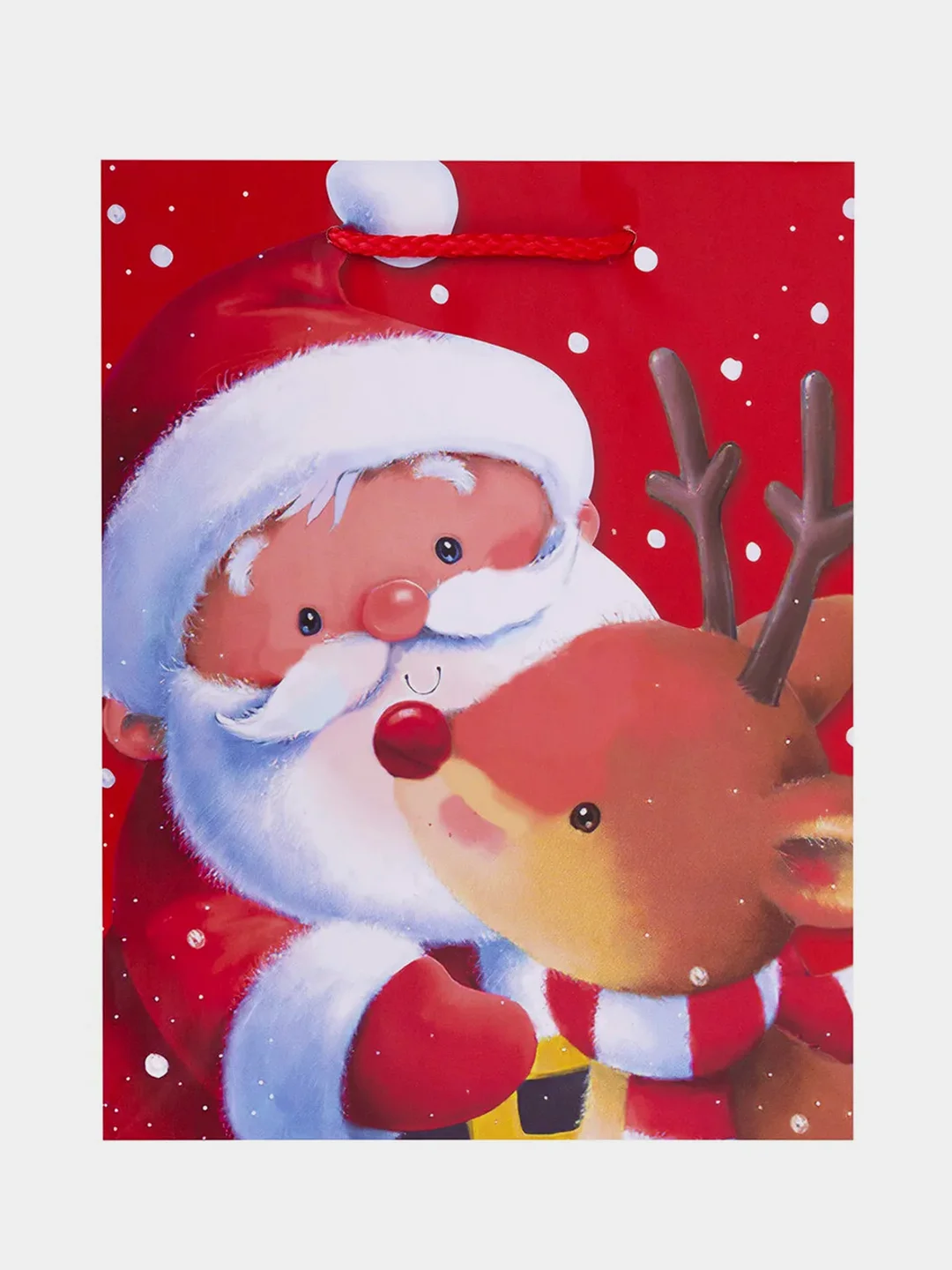 Пакет подарочный новогодний ЗОЛОТАЯ СКАЗКА Christmas Animals, 18х10х23 см, 1 штука