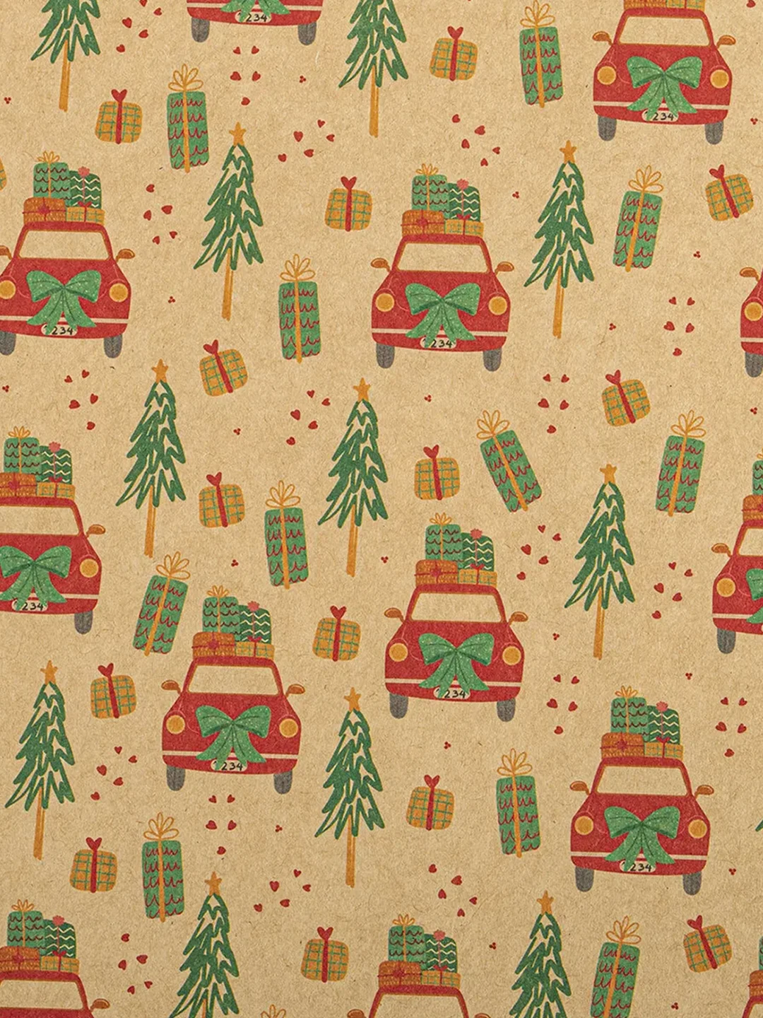 Бумага упаковочная новогодняя ЗОЛОТАЯ СКАЗКА Christmas Kraft, 70х100 см, 10 дизайнов