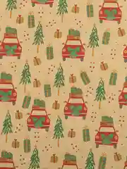Бумага упаковочная новогодняя ЗОЛОТАЯ СКАЗКА Christmas Kraft, 70х100 см, 10 дизайнов