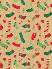 Бумага упаковочная новогодняя ЗОЛОТАЯ СКАЗКА Christmas Kraft, 70х100 см, 10 дизайнов