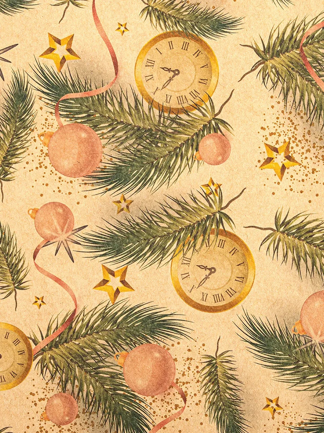 Бумага упаковочная новогодняя ЗОЛОТАЯ СКАЗКА Christmas Kraft, 70х100 см, 10 дизайнов