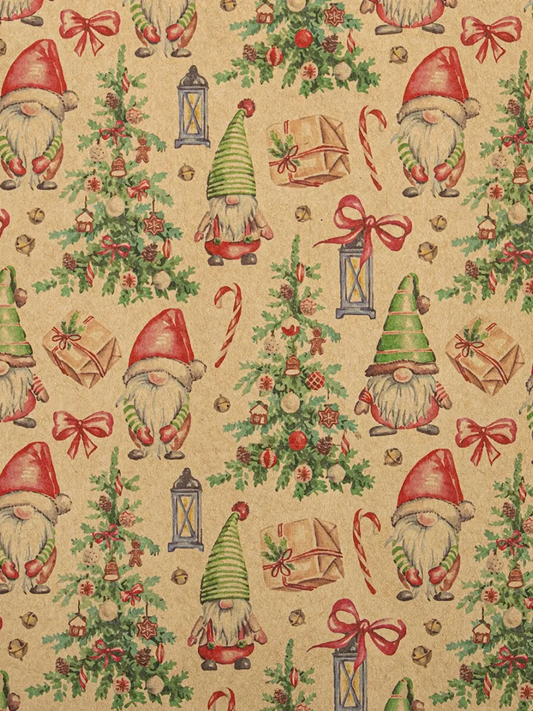 Бумага упаковочная новогодняя ЗОЛОТАЯ СКАЗКА Christmas Kraft, 70х100 см, 10 дизайнов