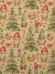 Бумага упаковочная новогодняя ЗОЛОТАЯ СКАЗКА Christmas Kraft, 70х100 см, 10 дизайнов