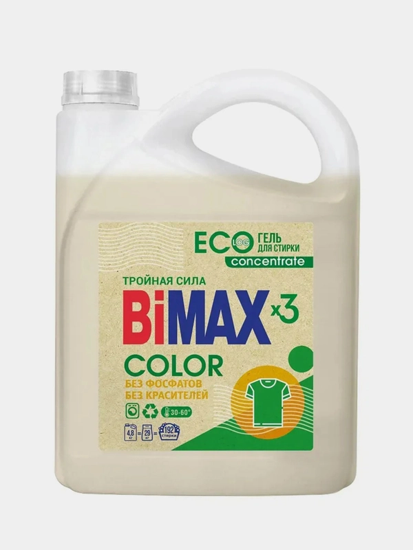 Гель для стирки BiMax Эко концентрат Color, 4800 г