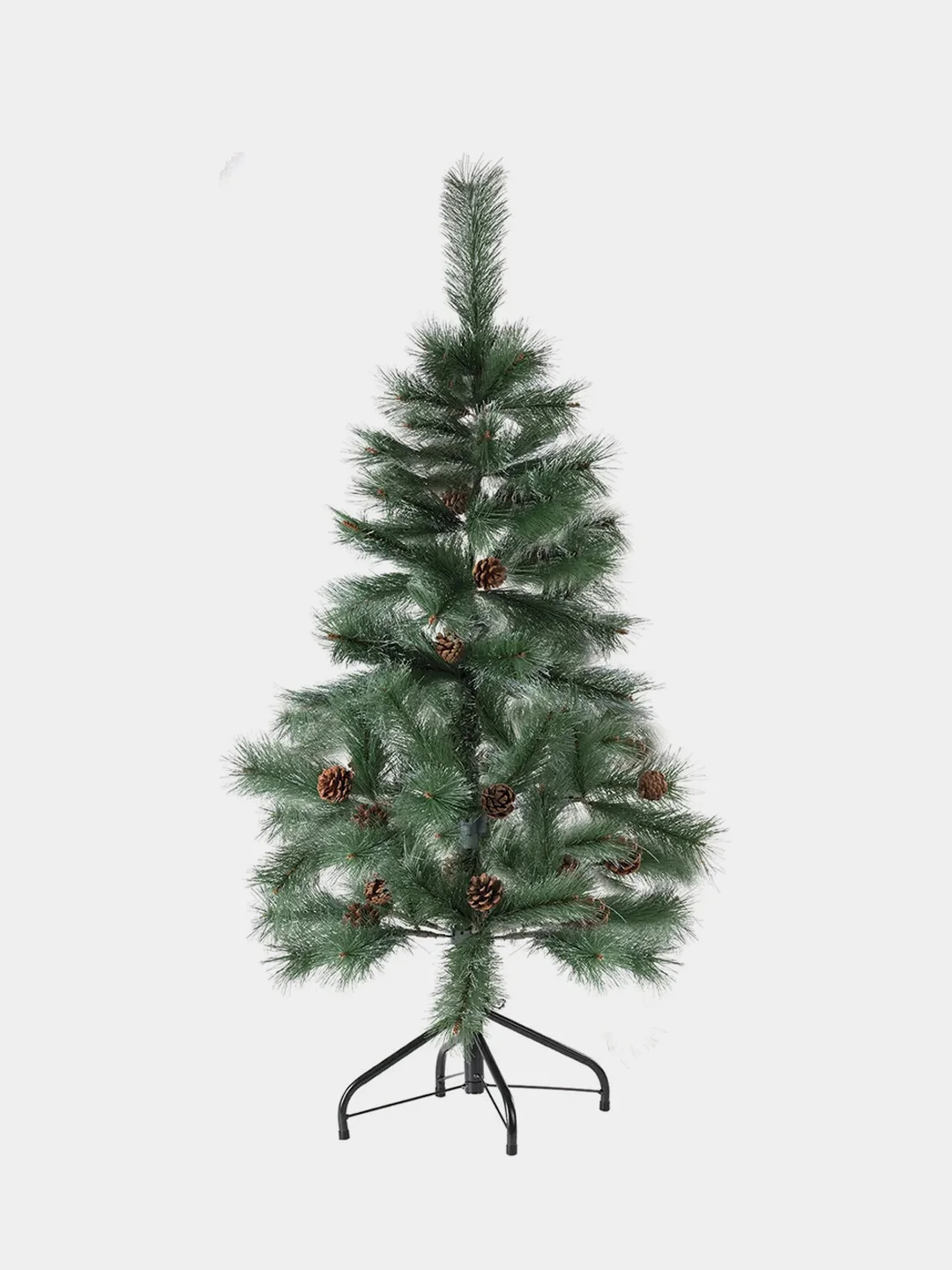 Елка искуственная, новогодняя, 120 см, "Velvet Pinewood", с инеем и шишками