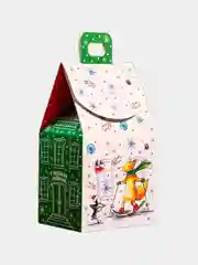 Зеленый новогодняя подарочная коробка для новогоднего подарка, 3 вида, 9,1 х 7 х 15,7 см