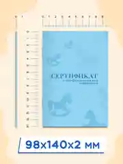 Голубой сертификат о профилактических прививках Проф-Пресс 24 стр, 98х140