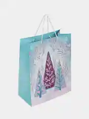 Пакет подарочный новогодний ЗОЛОТАЯ СКАЗКА Collection Large, 1 штука, 26x13x32 см