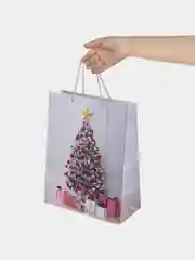 Пакет подарочный новогодний ЗОЛОТАЯ СКАЗКА Collection Large, 1 штука, 26x13x32 см