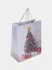 Пакет подарочный новогодний ЗОЛОТАЯ СКАЗКА Collection Large, 1 штука, 26x13x32 см