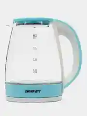 Голубой электрический чайник Smurfett с подсветкой, стеклянный