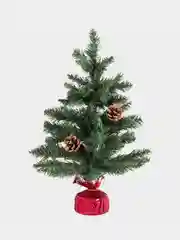 Елка искуственная, новогодняя, декоративная, 50 см, с гирляндой и игрушками, зеленая