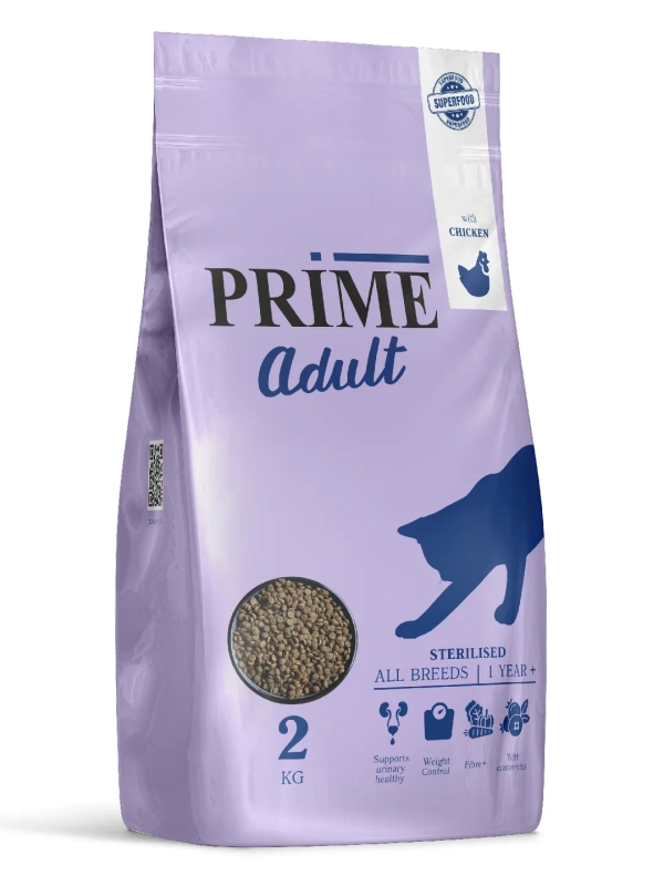 Корм для кошек сухой для стерилизованных PRIME на курице