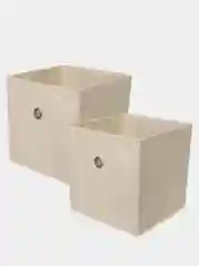 Бежевый короб для стеллажа, 2 шт