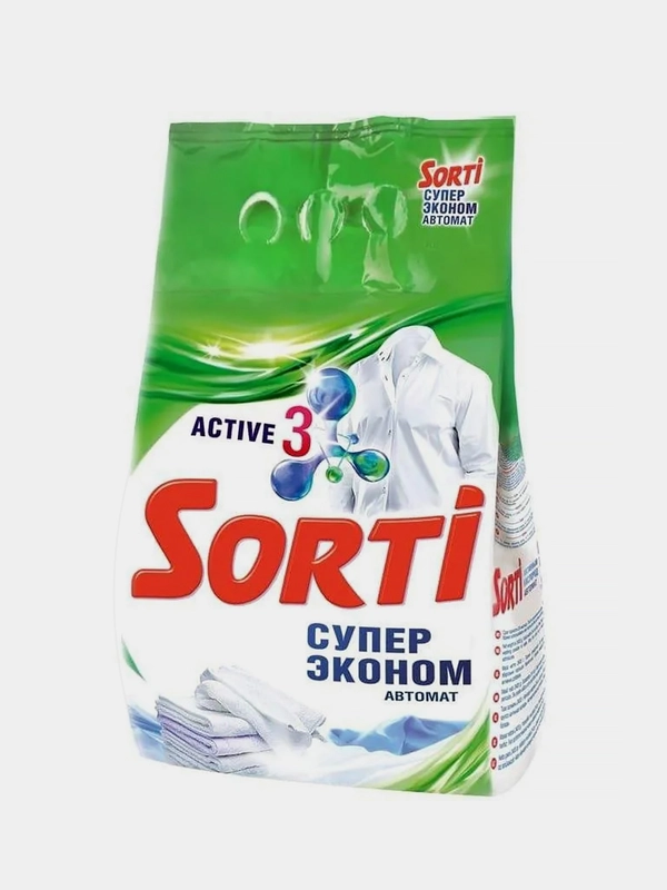 Стиральный порошок SORTI Супер Эконом, автомат, 2400г