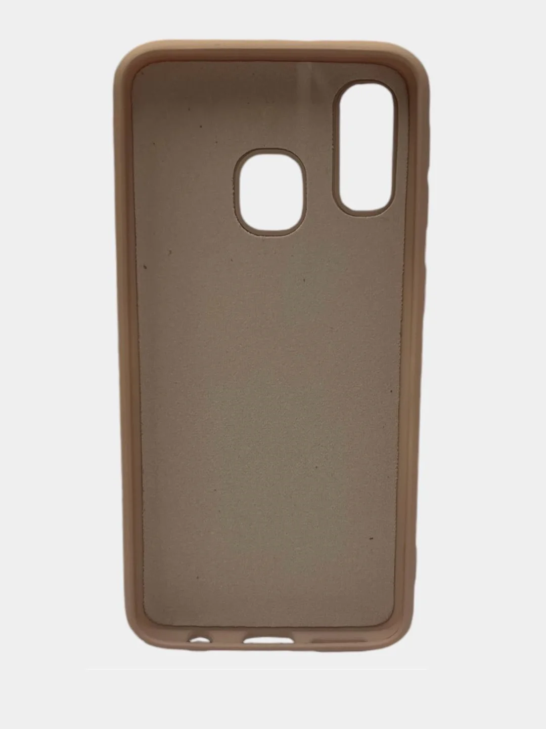 Бежевый защитный силиконовый чехол Silikone Cover для Samsung A40