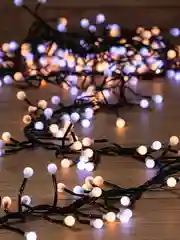 Гирлянда мишура Neon-Night, 3 м, темно-зеленый ПВХ, 288 LED, белый + теплый белый