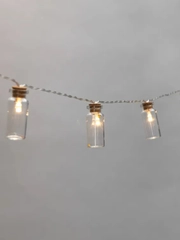 Гирлянда светодиодная Neon-Night Баночки, 10 LED, теплый белый, 1,5 метра,прозрачный ПВХ