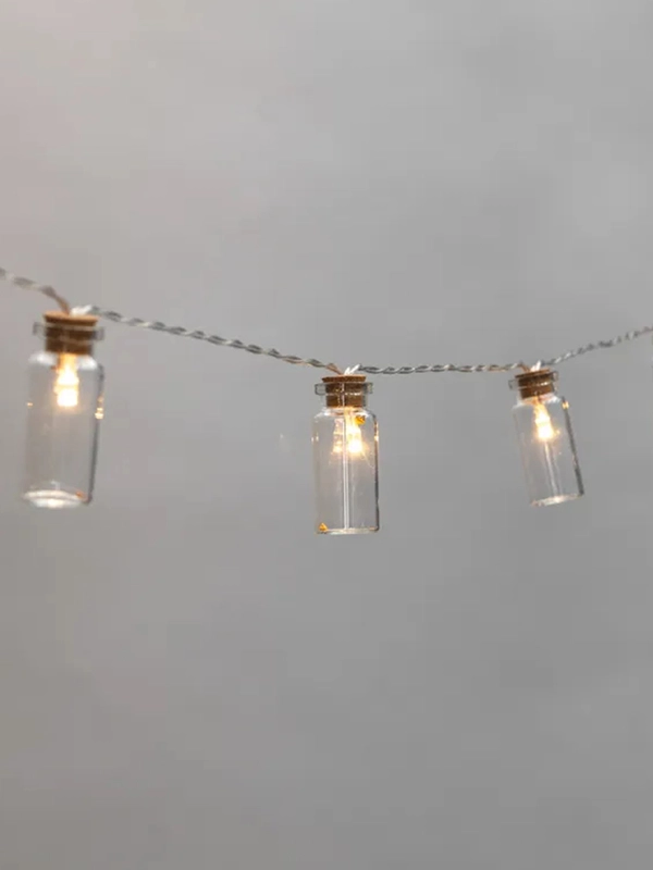 Гирлянда светодиодная Neon-Night Баночки, 10 LED, теплый белый, 1,5 метра,прозрачный ПВХ