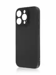 Черный чехол для iPhone 16, Pro, Max, Plus ребристый силиконовый BROSCORP, матовый карбон
