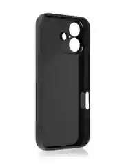 Черный чехол для iPhone 16, Pro, Max, Plus ребристый силиконовый BROSCORP, матовый карбон