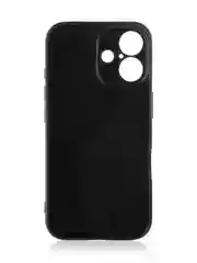 Черный чехол для iPhone 16, Pro, Max, Plus ребристый силиконовый BROSCORP, матовый карбон