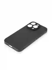 Черный чехол для iPhone 16, Pro, Max, Plus ребристый силиконовый BROSCORP, матовый карбон