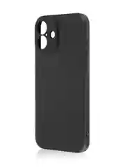 Черный чехол для iPhone 16, Pro, Max, Plus ребристый силиконовый BROSCORP, матовый карбон
