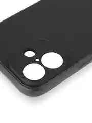 Черный чехол для iPhone 16, Pro, Max, Plus ребристый силиконовый BROSCORP, матовый карбон