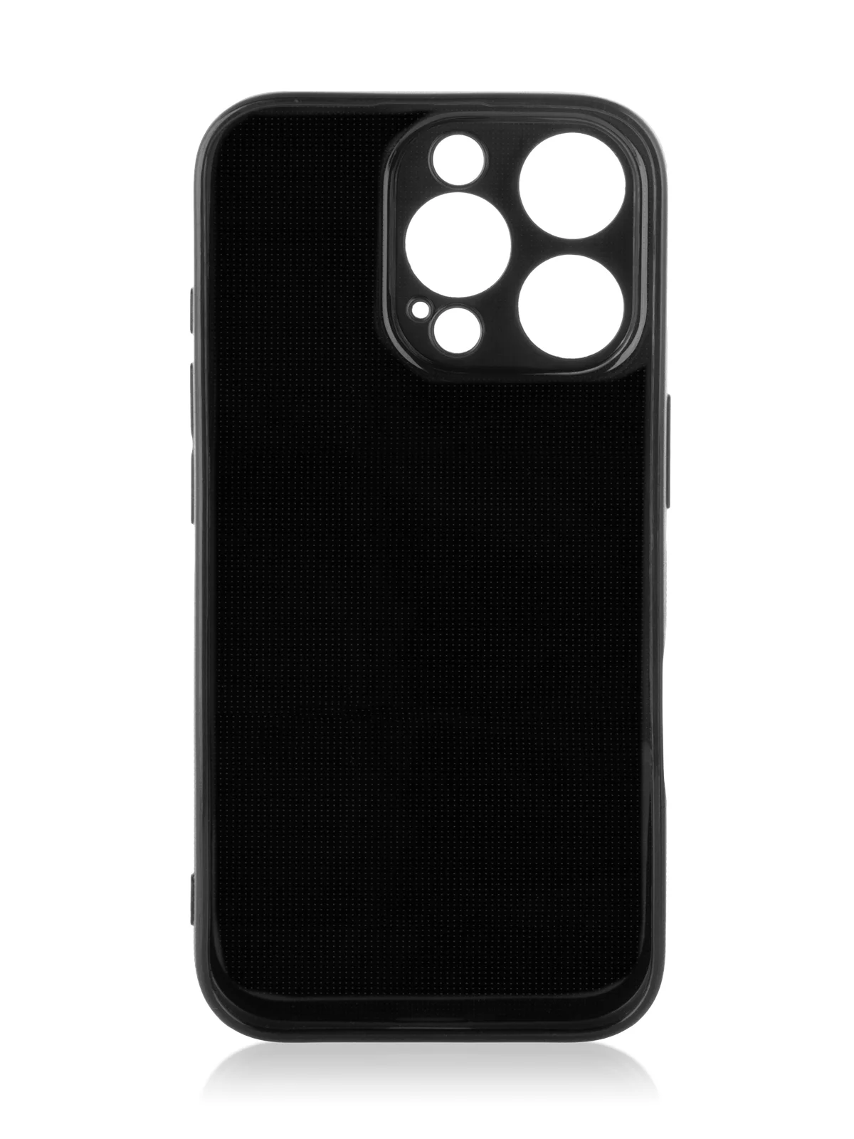 Черный чехол для iPhone 16, Pro, Max, Plus ребристый силиконовый BROSCORP, матовый карбон