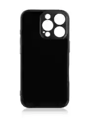 Черный чехол для iPhone 16, Pro, Max, Plus ребристый силиконовый BROSCORP, матовый карбон