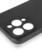 Черный чехол для iPhone 16, Pro, Max, Plus ребристый силиконовый BROSCORP, матовый карбон
