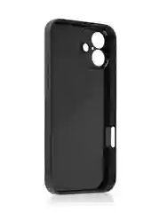 Черный чехол для iPhone 16, Pro, Max, Plus ребристый силиконовый BROSCORP, матовый карбон