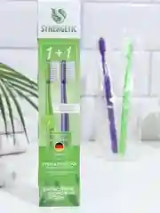 Зубная щётка для взрослых SYNERGETIC Eco dental care, средней жесткости, 2 штуки