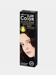 Оттеночный бальзам-маска для волос Белита COLOR LUX, тон 28 шоколадно-коричневый, 100 мл