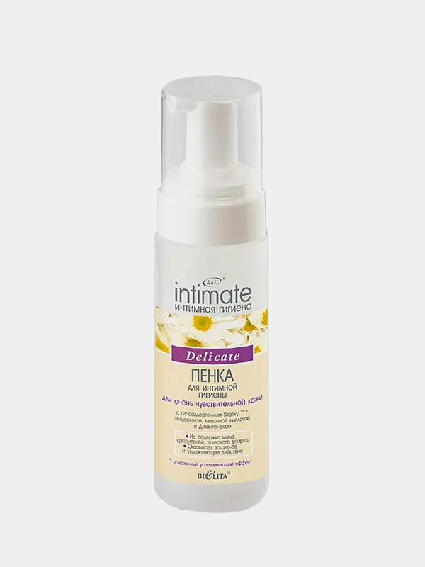 Пенка для интимной гигиены Белита Intimate Delicate, для очень чувствительной кожи, 175 мл