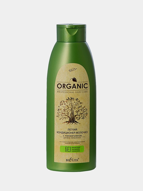 Кондиционер-молочко Белита ORGANIC, с фитокератином, для всех типов волос, 500 мл