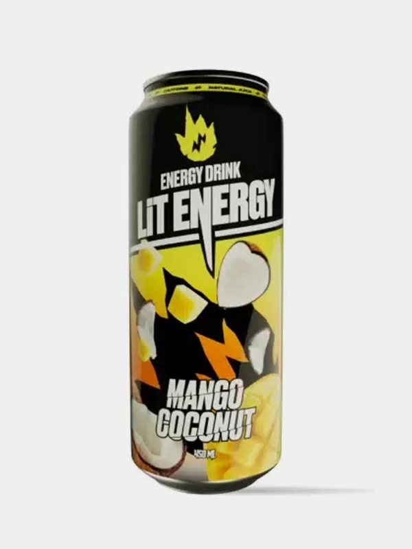 Энергетический напиток LIT ENERGY MANGO COCONUT, пастерелизованный, 0,45 л