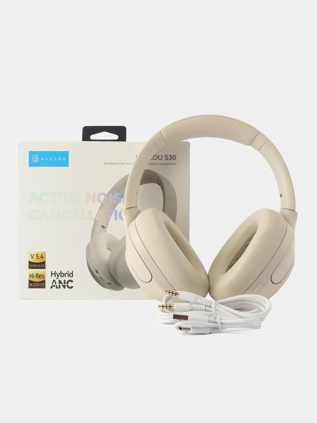 Белый беспроводные наушники Xiaomi Haylou S30 ANC с шумоподавлением