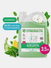 Жидкое мыло SYNERGETIC "Лемонграсс и мята", антибактериальное, 3,5 л