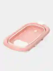 Розовый ванна складная детская со сливом MOWbaby Oasis