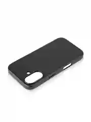 Черный чехол MagSafe для iPhone 16, Pro Max Plus кожаный BROSCORP из экокожи с защитой камер