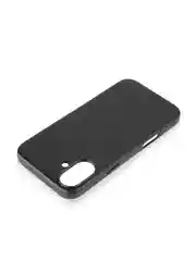 Черный чехол MagSafe для iPhone 16, Pro Max Plus кожаный BROSCORP из экокожи с защитой камер
