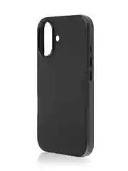 Черный чехол MagSafe для iPhone 16, Pro Max Plus кожаный BROSCORP из экокожи с защитой камер