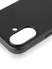 Черный чехол MagSafe для iPhone 16, Pro Max Plus кожаный BROSCORP из экокожи с защитой камер